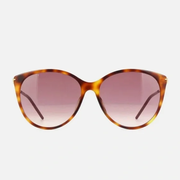 Authentic NWT Gucci Cat Eye Sunglasses in Havana/Red Shade - Picture 14 of 16